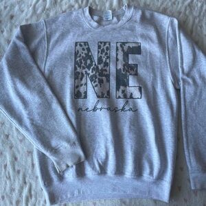 Grey Nebraska Crewneck